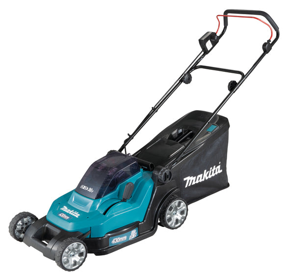 Masina de tuns gazon Makita 18Vx2 DLM432 cu 2 acumulatori si statie de incarcare