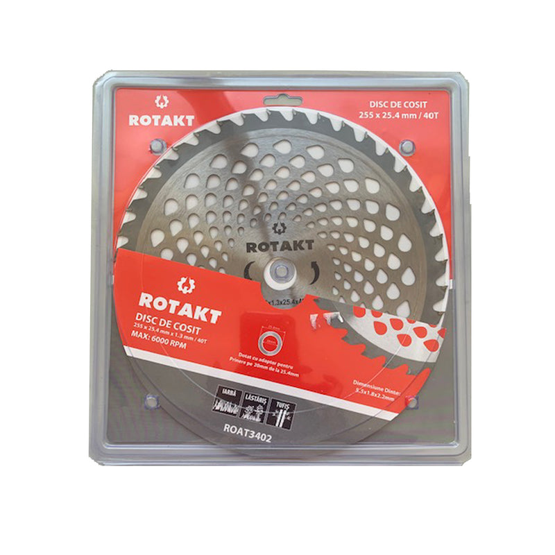 Disc motocoasa cu 40 dinti Vidia 255x25.4mm