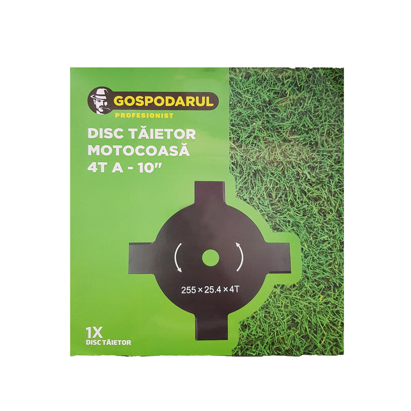 Disc motocoasa cu 4 cutite 255x25.4mm