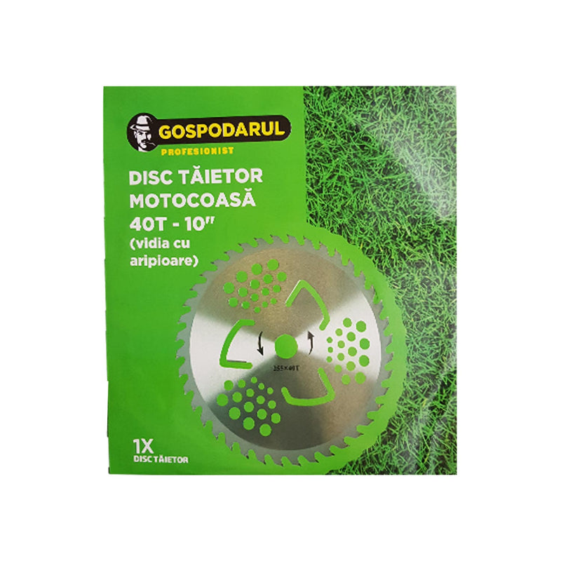 Disc motocoasa cu 40 dinti Vidia cu aripioare 255x25.4mm